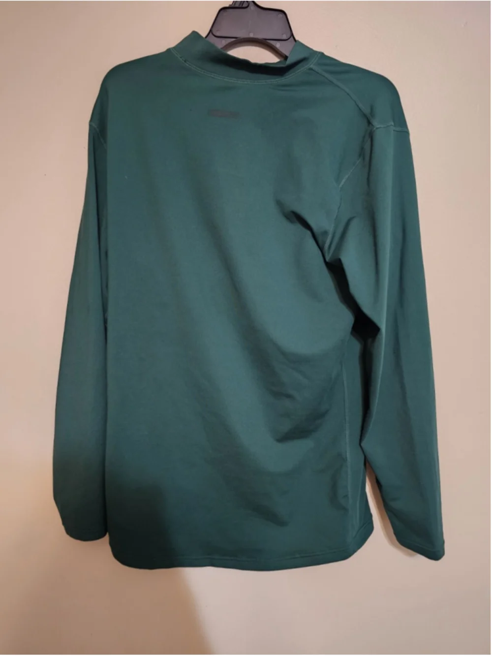 Adidas Team Techfit Compression Shirt Men's 2XL Long Sleeve Green Mock Neck